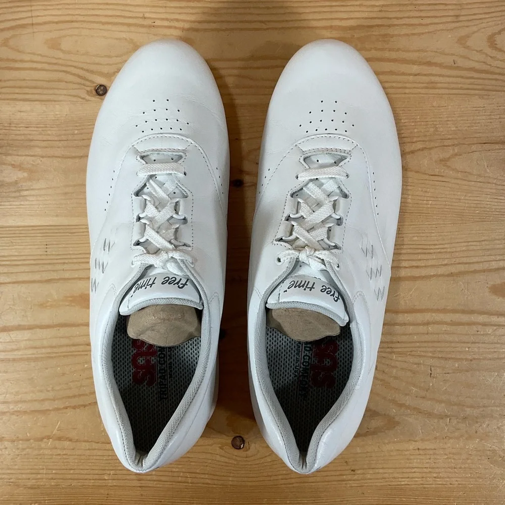 SAS Free Time Tripad Comfort Shoes Women’s 12 WW Double Wide White Leather USA